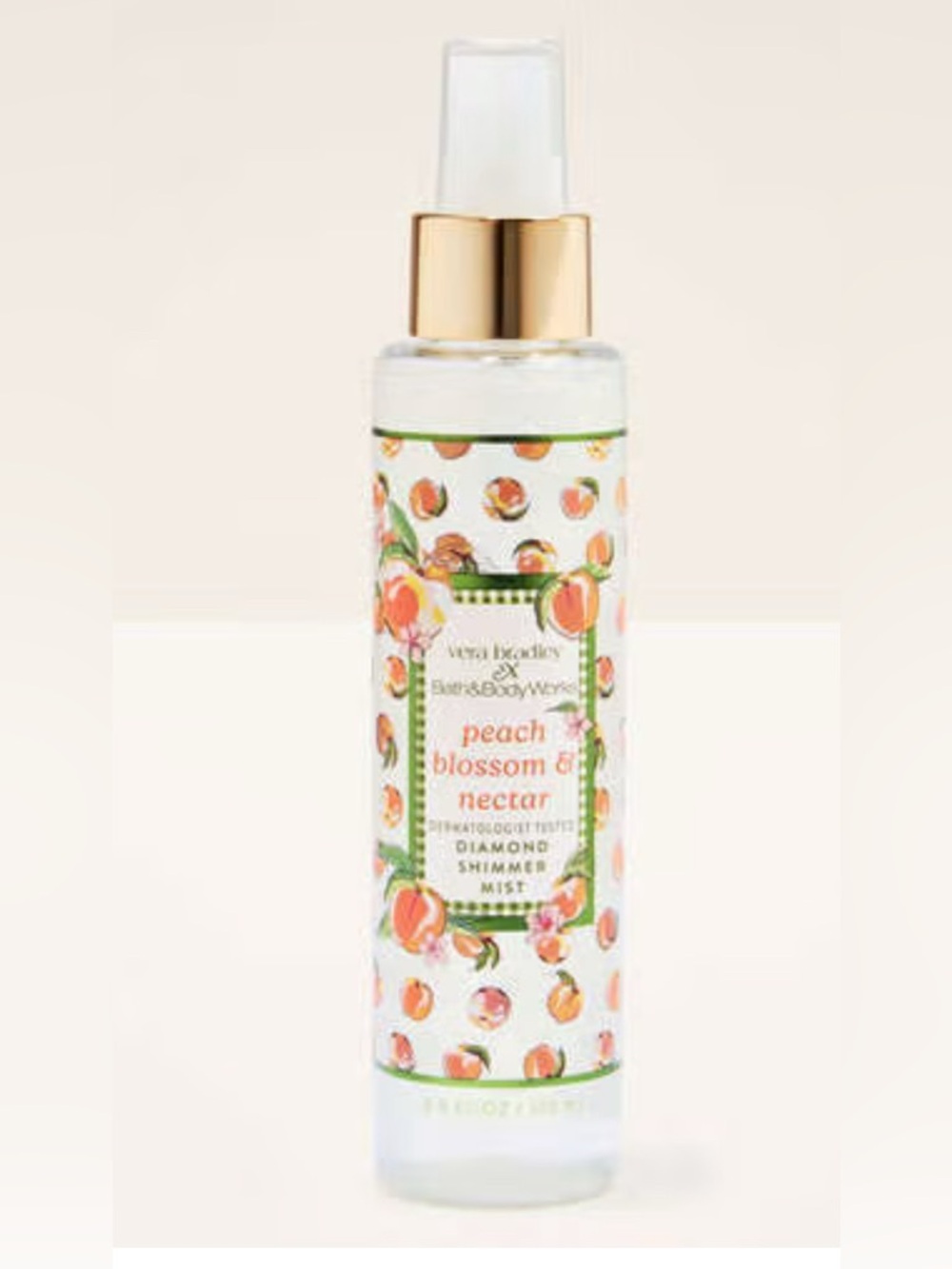 NEW Bath & Body Works x Vera Bradley Peach Blossom Nectar Diamond Shimmer Mist